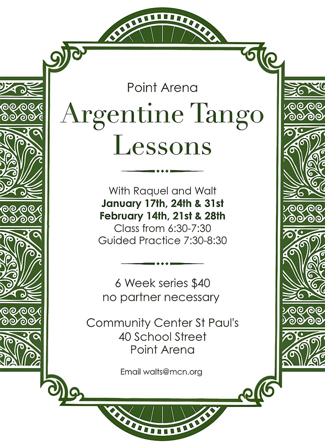 Tango Classes in Point Arena